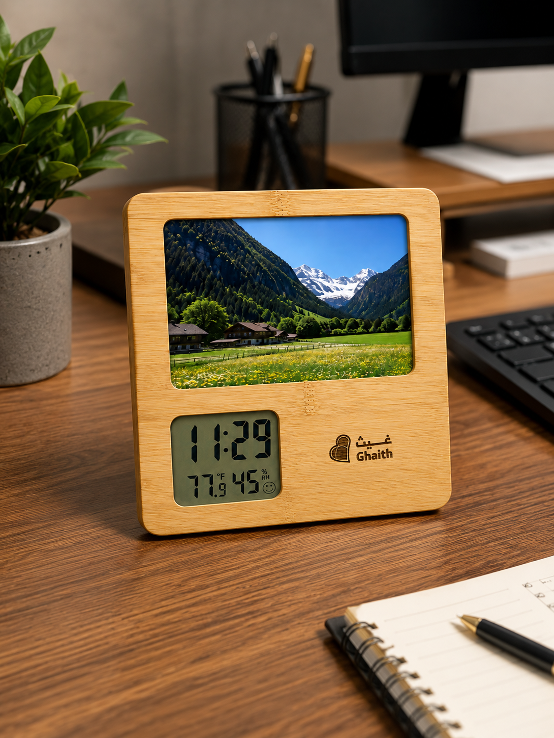 Photo Frame with Digital Clock