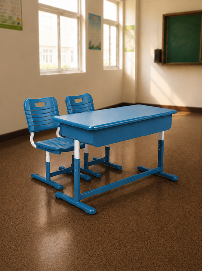 School Desk Set with Chairs