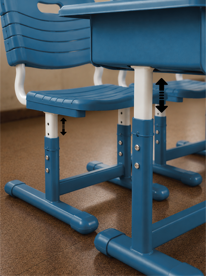 School Desk Set with Chairs